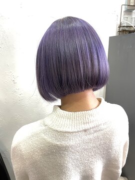 ヘアースペース エートゥーゼット(HairSpace AtoZ) パープルカラー/ダブルカラー/ボブ