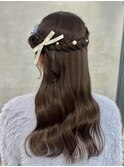 銀座ヘアメ/サイドハーフアップ