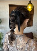 編みおろしポニー