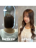 ガルボヘアー 心斎橋店(garbohair)&nbsp;お客様before＆after#プルエクステ#心斎橋エクステ