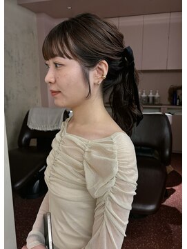 メク(meku) ふんわりポニーテール＊参列ヘア/ヘアセット/リボンアレンジ