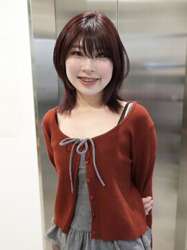 ソピ バイ インビテーション(sopi by invitation) ワインレッド ハイレイヤー ギザギザバング 冬カラー☆