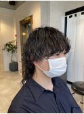 ロングウルフ/波巻きパーマ