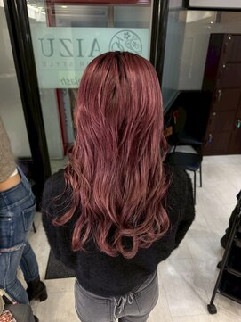 アイズ 本厚木(AIZU) ダブルカラー　ボルドーピンク