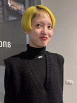 ビファインクーアヴェダ(Be fine coo AVEDA)&nbsp;個性派オン眉ハンサムショート　刈り上げ女子/