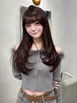 プリアバイポプルス 渋谷(pria by popls)&nbsp;ミディアムレイヤーハッシュカット顔周りレイヤーカット韓国ヘア
