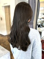 ヘアーアイスカルテット(HAIR ICI QUARTET)&nbsp;ブリーチなしカラー◆ロング春カラーグレージュ×小顔レイヤー