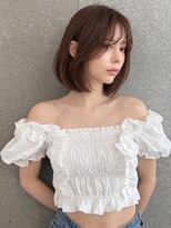 シー バイ ロンド 新宿(Sea by Lond)&nbsp;ワンホンレイヤ ー×ダークブルー[デジタルパーマ/ボブ/韓国]