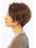 【３０代・４０代】人気ひし形ショートボブ　ウェービーショート