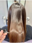 黒髪ロングストレートロブヘア暖色系カラー金髪ボブエギョモリ