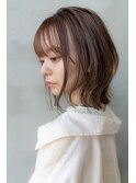 レイヤーカット/イヤリングカラー/透明感カラー