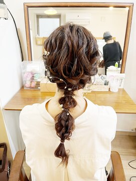 ロカット サロン(Roquat Salon) ブライダルあみおろしアレンジ【ヘアセット/立川/立川南/浴衣】