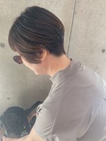 エウペ 渋谷(WEUPE)&nbsp;斜めバング/グレージュカラー/デザインカラー/シルキーベージュ