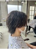 ソフトツイストパーマミディアムウルフ