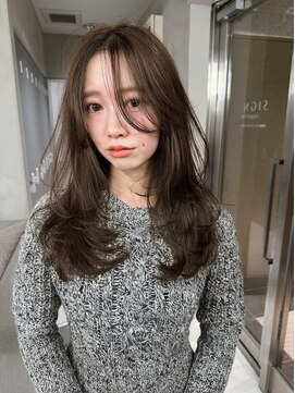 サイン 渋谷(SIGN) ザクザクレイヤーカット巻き方簡単ミディアムロング韓国表参道