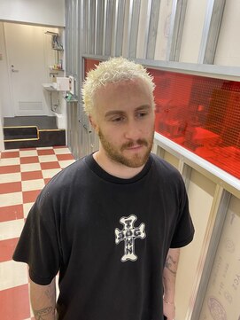 メリケンバーバーショップ トーキョー(MERICAN BARBERSHOP TYO) ハイライト/マッシュパーマ/ウルフ/アッシュブラック243