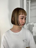 レコ 渋谷(LECO) インナーカラーベージュボブ