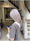 ホワイトアッシュ×丸みミディ