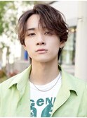 韓国ヘアニュアンスパーマカルマセンターパートコンマヘアウルフ