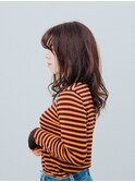 黒髪ボブルフネビージュ小顔ワンレンスペインカール