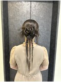 個性派＊ロングカチモリアレンジ/結婚式.お呼ばれ
