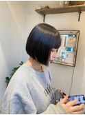 切りっぱなしボブ/ミニボブ/酸性ストレート/溝の口
