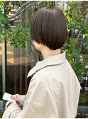 アンニュイボブ/ガーリーボブ/艶髪/黒髪マッシュ/ダークブラウン