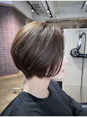 ブリーチなしでつくる「ベージュ」×短すぎないショートボブ