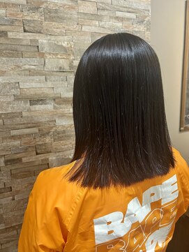 ココカラヘアー ニコ(cococara hair nico) ミディアムボブ/暗髪/トーンダウン/艶髪