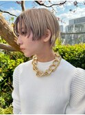顔周りローライト×ショートカット