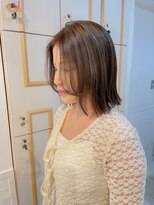 ネオリーブ チロル 横浜西口店(Neolive CiroL.)&nbsp;ハイライト×ヘイリーボブ　ジアミンレスカラー