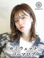マックスビューティーギンザ(MAXBEAUTY GINZA)　&nbsp;セミウェット無造作パーマロブ☆銀座/東京駅