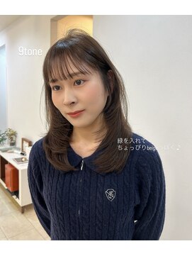 小顔レイヤー透明感カラーkchiara天神新名敬子