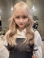 モニカ 栄店(MONIQA)&nbsp;ホワイトベージュ×裾カラー