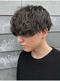 MEN’S HAIRマッシュパーマ波巻スパイラルパーマセンターパート