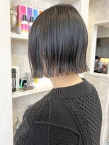 キャアリー(Caary)&nbsp;福山市Caary切りっぱなしボブ髪質改善ストレートぱつボブタイト