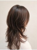 大人かわいいくびれミディパーマ