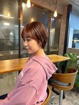 ザ シーワークス ときわ台店(THE Cworks)&nbsp;ショート/丸みショート/大人ショート／ピンクブラウン