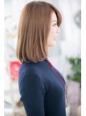 伸ばしかけバングもOK☆ナチュラルボブ