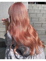 リーフェ バイアルティナ(Rife by artina)&nbsp;レイヤーロング_ベージュピンク_チェリーブラウン_ウェーブ巻き3