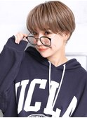大人可愛い小顔美髪ツヤ髪くすみブラウンマッシュショートA4