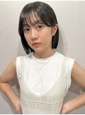 顎ラインボブ/切りっぱなしボブ/ボブ/トリートメント