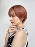 大人ショート前髪ありマッシュショート丸顔面長エラ張りK0911