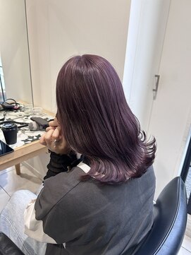 ヘアサロン ガリカ 表参道(hair salon Gallica) 【miko】大人くびれミディ/艶ラベンダーグレー/透明感寒色カラー