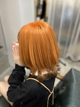 ルフレ 新宿本店1st(Reflet) オレンジカラー/アウターカラー/ケアブリーチダブルカラー