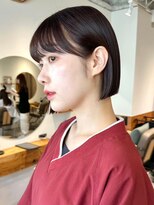 ノイカーム(noi Calm) 顔周りレイヤーカットグレージュカラーくびれボブショートカット