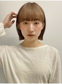 切りっぱなしボブ/エアリーロング/美髪/ピンクブラウン/表参道
