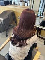 チオ(Chio) 【石坂遥香】ブリーチなし ワインレッドカラー