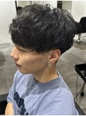 メンズマッシュパーマニュアンスパーマスパイラルパーマ刈り上げ