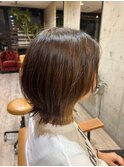 大人可愛い20代30代ヘルシーレイヤー×ブリーチ無しカラー